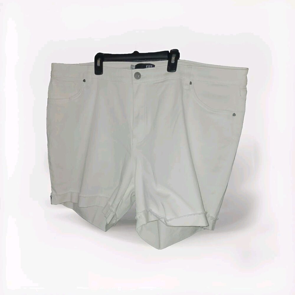 Kut From The Kloth White Catherine High Rise Boyfriend Shorts‎ Womens Size 24W